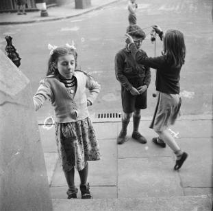 Photograph of children playing outside [1949-54] by Nigel Henderson 1917-1985